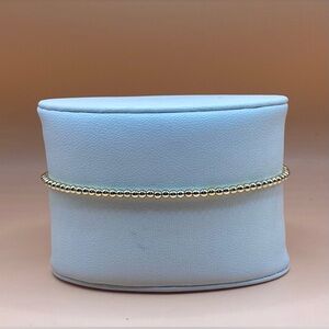 14K Gold Filled 2.5mm Beaded Bracelet; non tarnish, water & sweat proof.